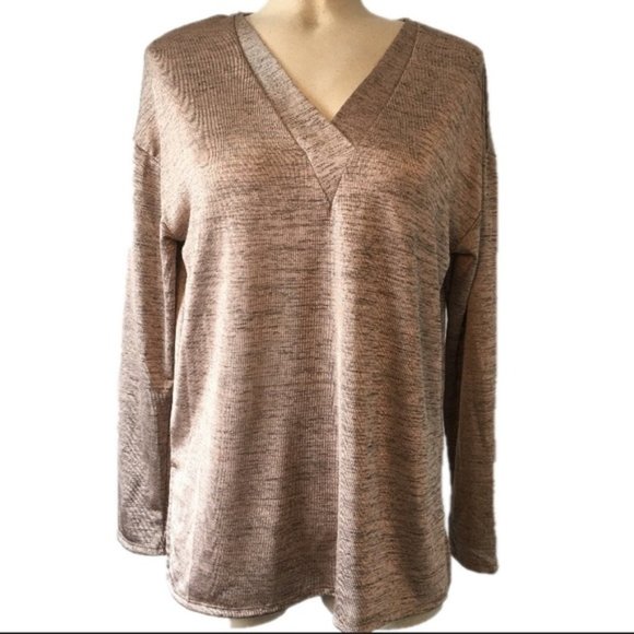 H by Halston Tops - H By Halston Oversized Bronze Long Sleeve Top